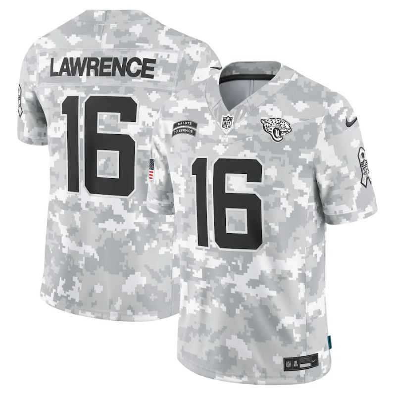 Men Jacksonville Jaguars #16 Lawrence Nike Arctic Camo 2024 Salute to Service Limited NFL Jersey